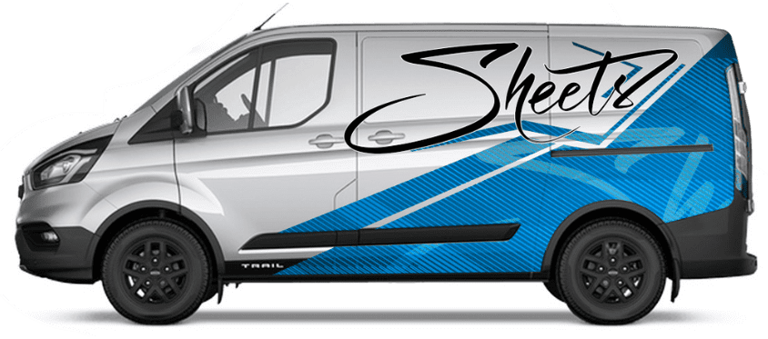 Local Business Service Van With A Partial Wrap Mockup