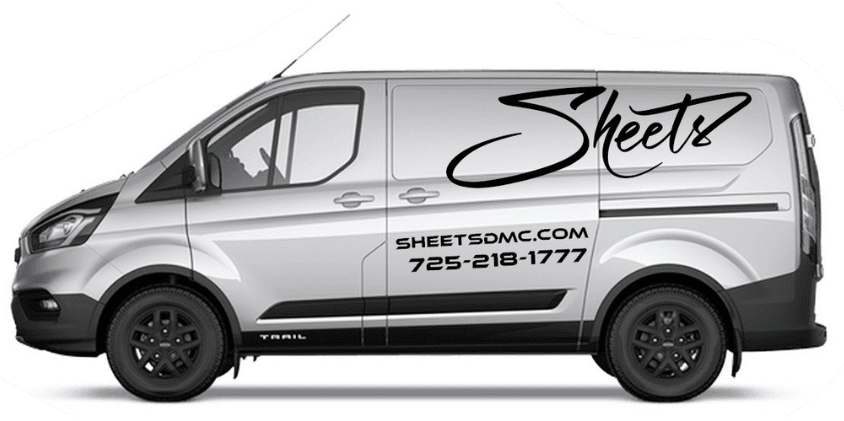 Local Business Service Van With Vinyl Graphics & Lettering (Decals) Mockup