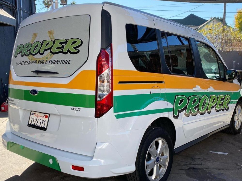 Local Carpet Cleaning Business Service Van With A Full Vinyl Wrap From Los Wrapios