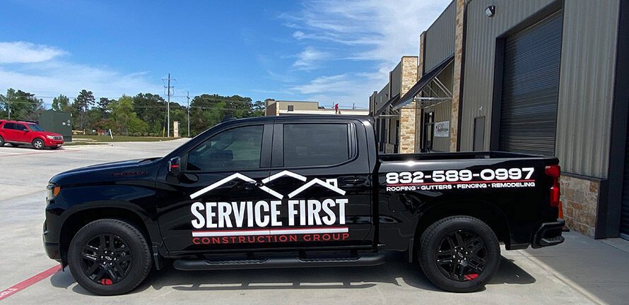 Local Contracting Business Work Truck With Vinyl Decals, Graphics, And Lettering From Los Wrapios