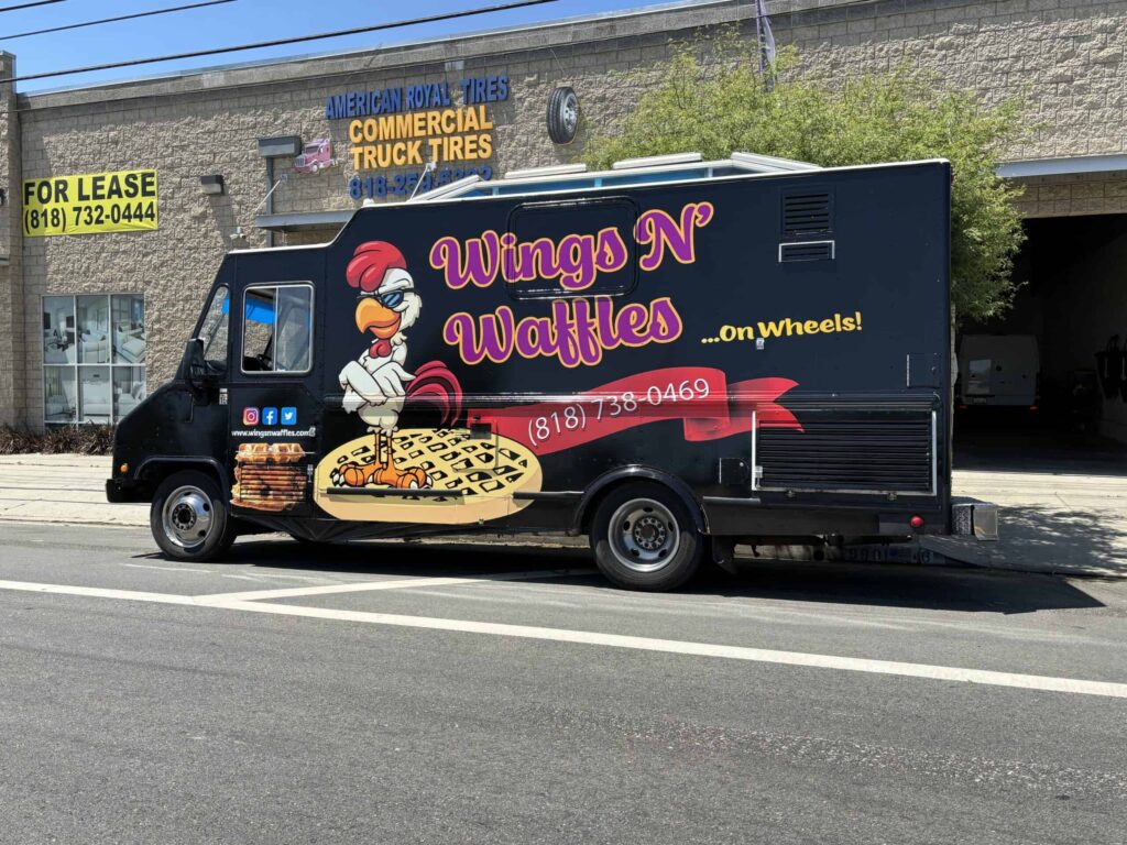 Wings And Waffles Food Truck Wrapped With A Full Wrap From Los Wrapidos